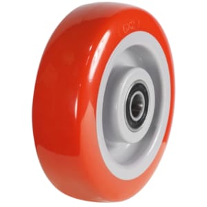 Red Poly Nylon Wheel - Ball Bearing