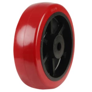 Red Poly Nylon Wheel - Roller Bearing