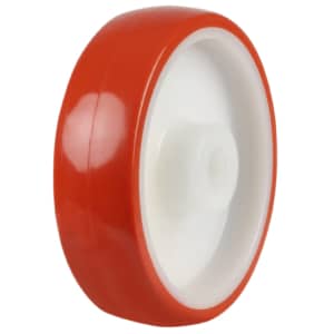 Red Poly Nylon Wheel - Plain Bearing