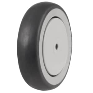 Grey Rubber Wheel on Plastic Centre - Ball Bearing